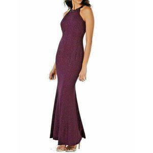 Long Formal Gown Size 4 Cutaway Neck Sparkle